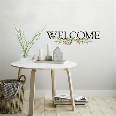 RoomMates RMK3668SCS Welcome Quote Peel & Stick Wall Decals; Black & Green